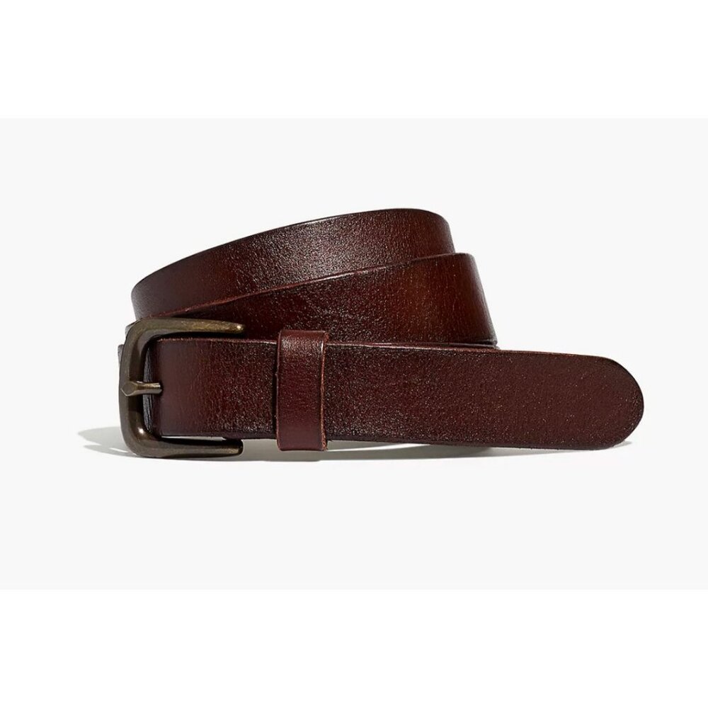 Madewell Men's Medium Leather Belt Rich Brown Size 34 NE806